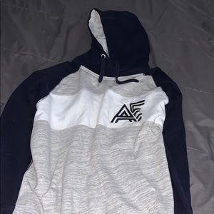 AMERICAN EAGLE HOODIE GRAY WHITE NAVY BLUE